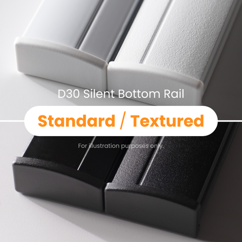 D30 Silent Bottom Rail incl 5mm Bubble Seal