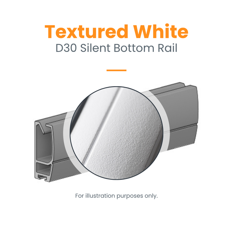 D30 Silent Bottom Rail incl 5mm Bubble Seal